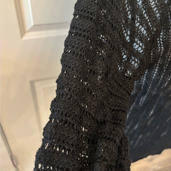 Express black mesh netted tight waistband blouse size L - Picture 5 of 14